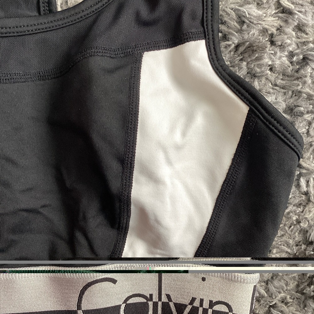 Calvin Klein Performance Sports Bra Size Med Racer Back - Picture 2 of 9